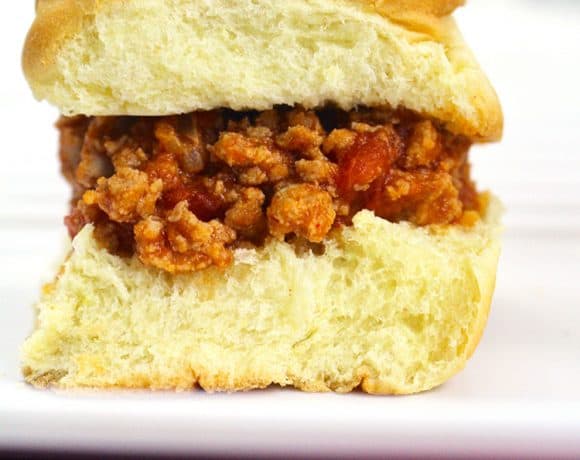 close up of one of the Sloppy Joe Sliders