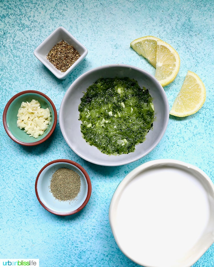 vegan tzatziki ingredients