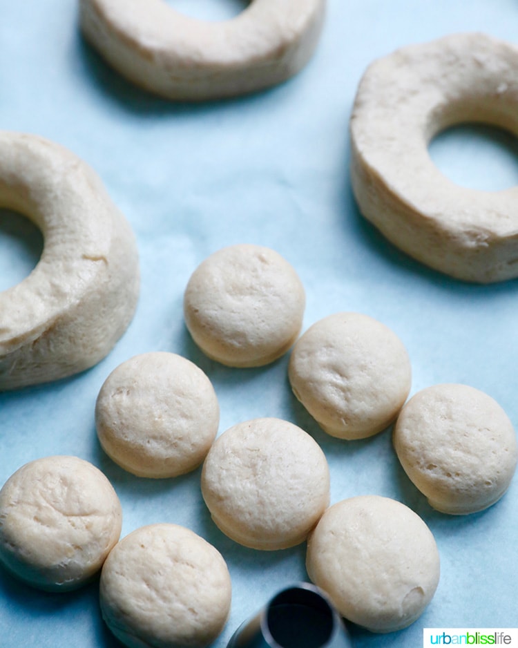 cut dough for air fryer donuts