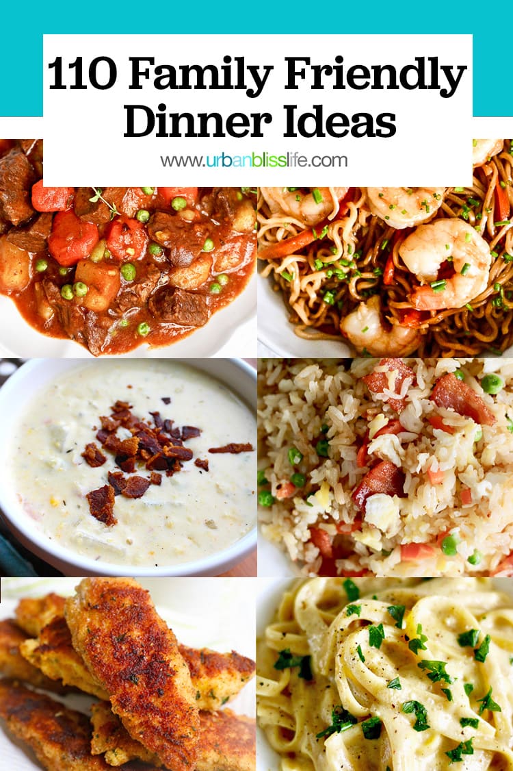 110 Family Friendly Dinner Ideas