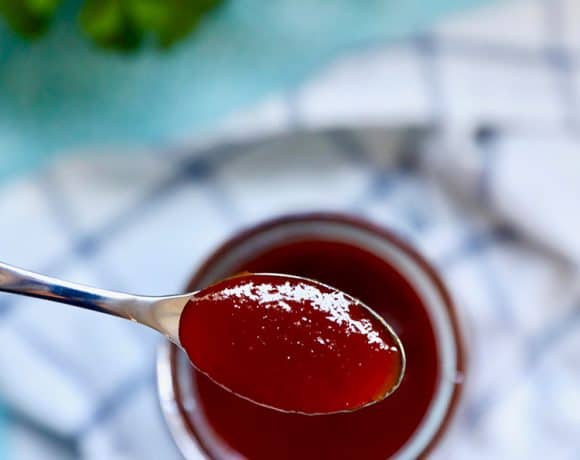 spoon of bbq sauce
