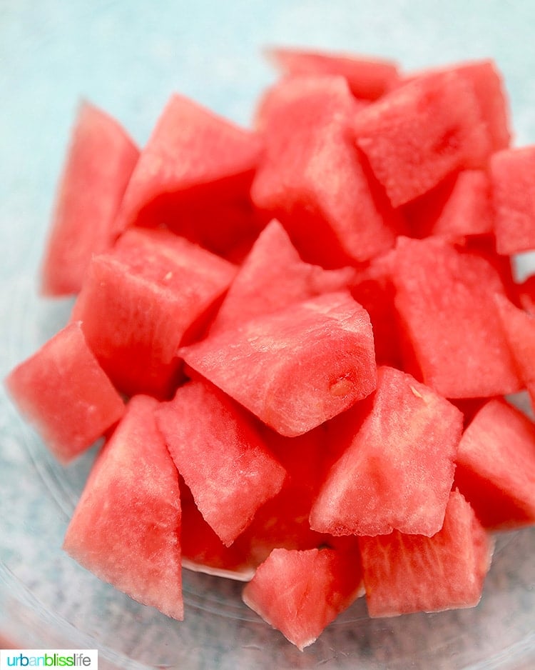 cubed watermelon