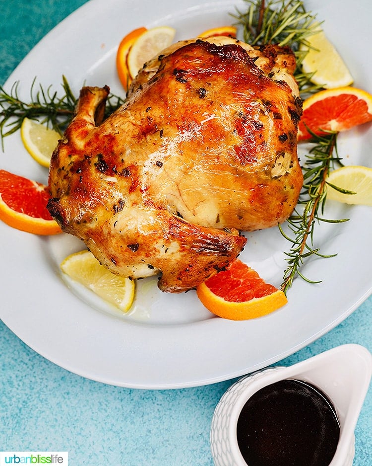 Citrus Herb Roast Chicken with Gravy