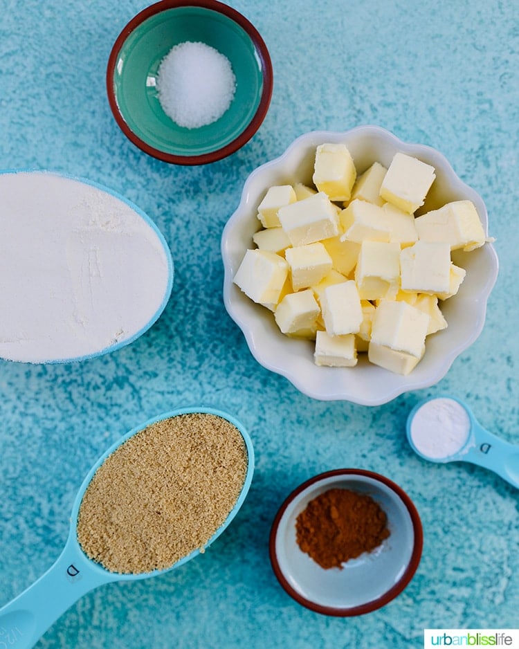 ingredients for crumble topping