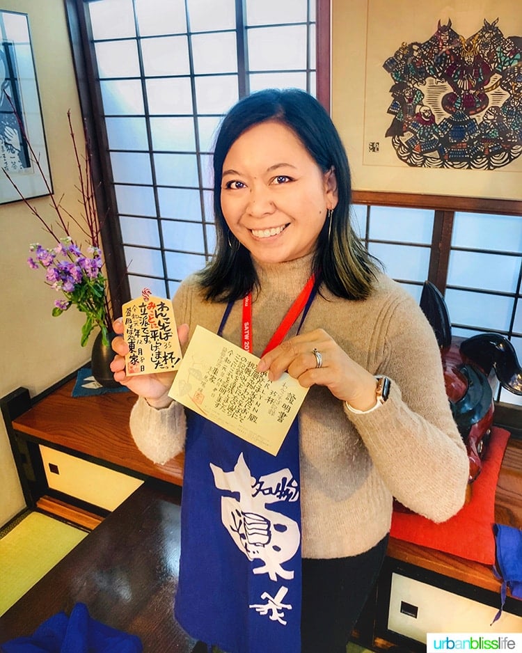 Marlynn with wanko soba food challenge completion certificate 