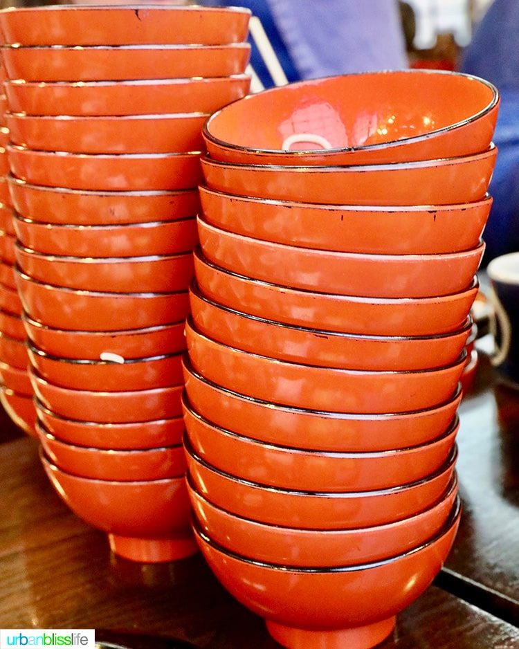 Marlynn's completed wanko soba food challenge bowls: 35