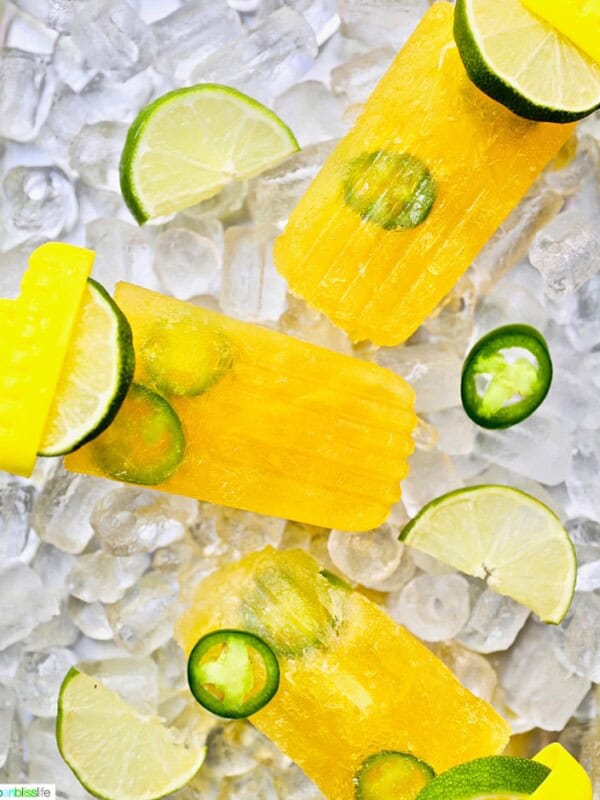 trio of Tropical Margarita Popsicles
