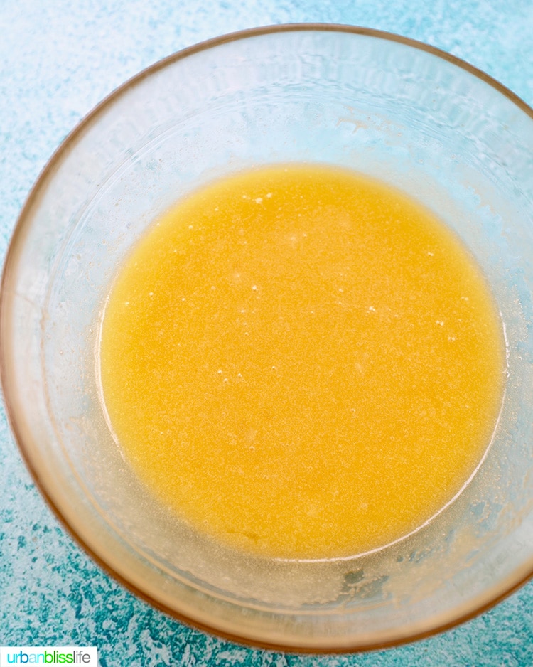 wet ingredients for pineapple bread