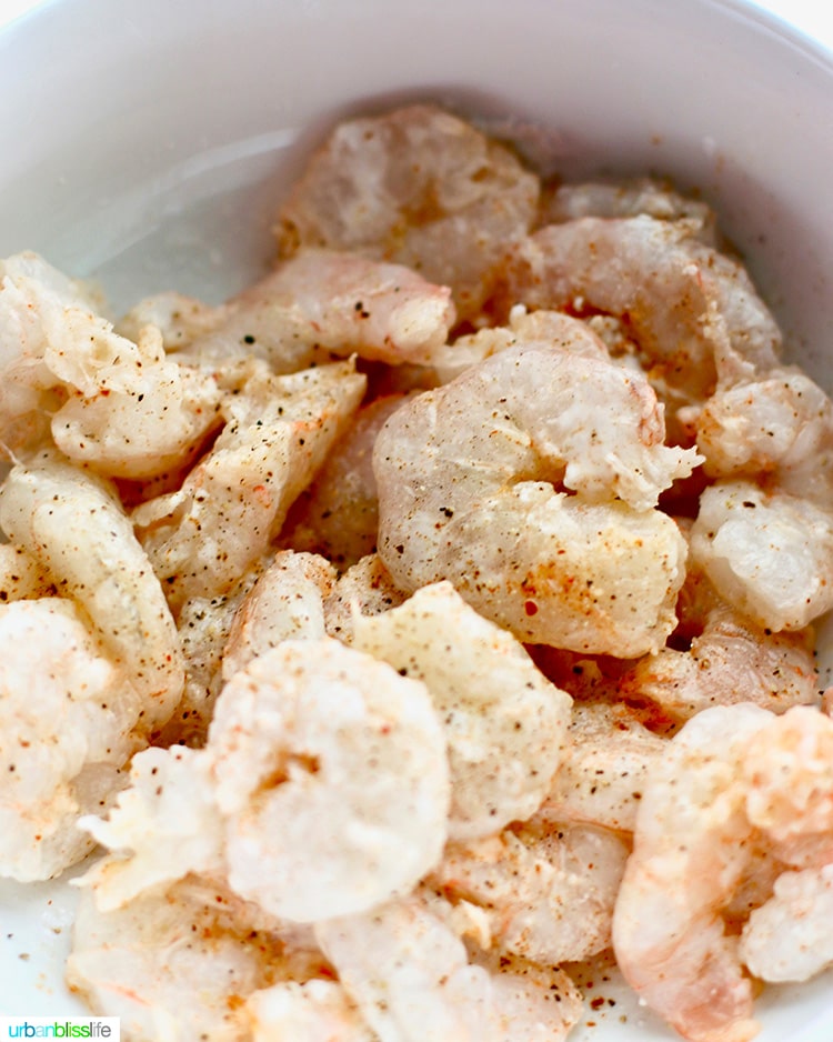 seasoned raw shrimp