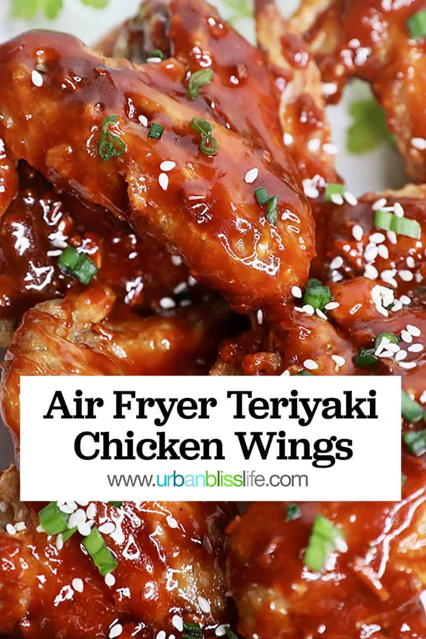 air fryer teriyaki chicken wings graphic