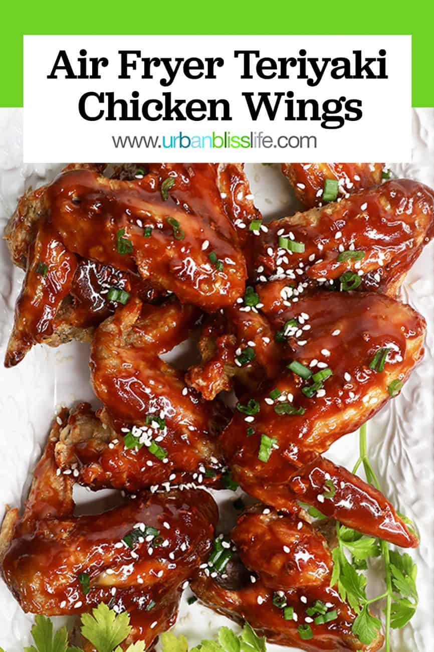 air fryer teriyaki chicken wings graphic