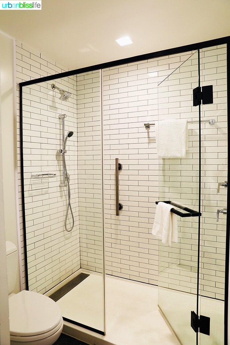 bathroom in Canopy by Hilton Portland hotel