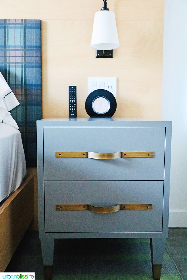 end table at Canopy by Hilton Portland hotel