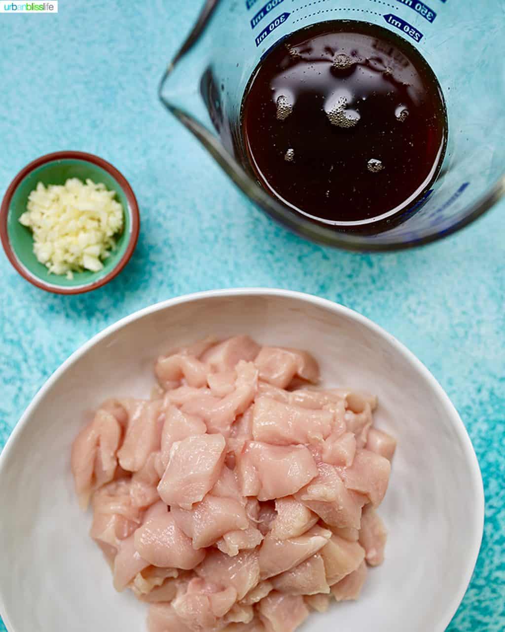 ingredients for Instant Pot Honey Garlic Chicken