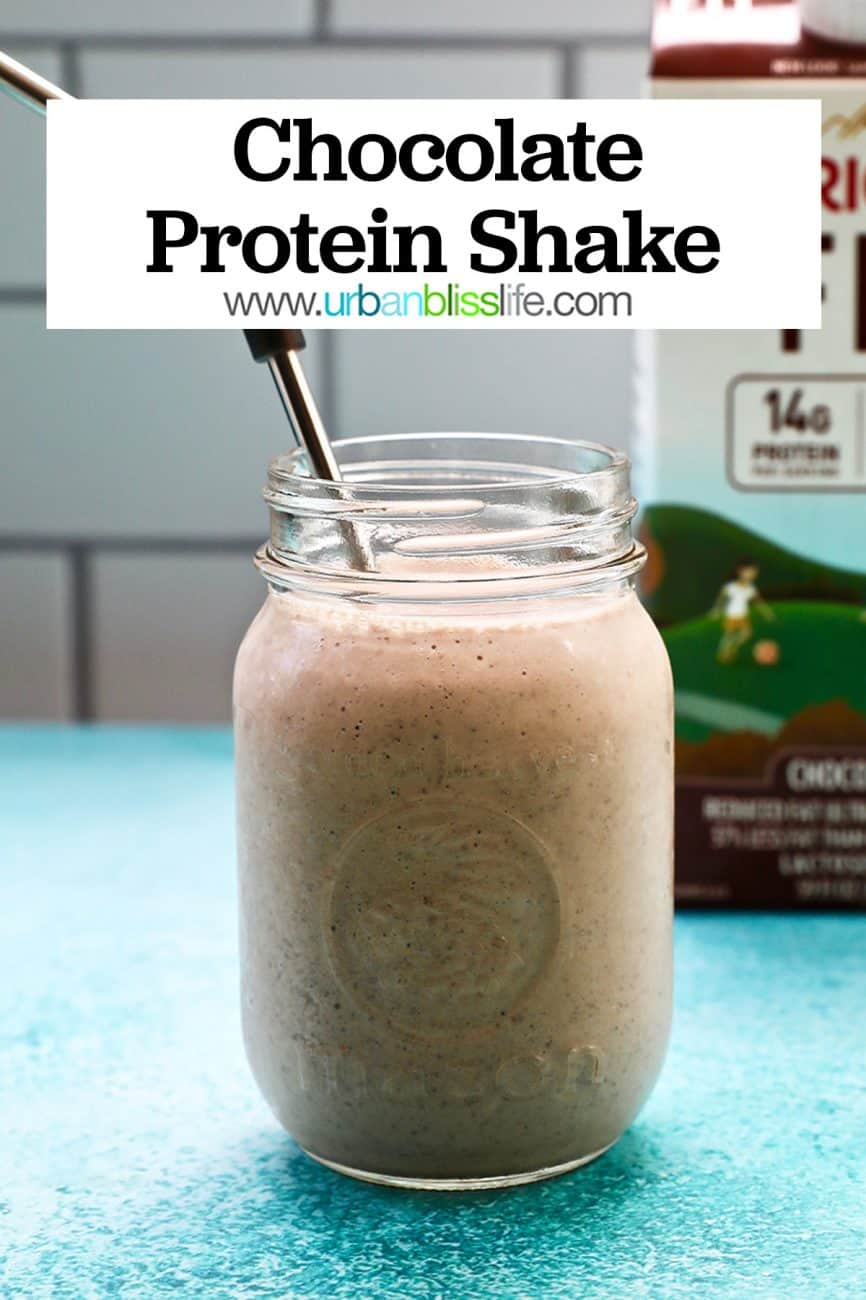 mason jar of Post Workout Protein Shake