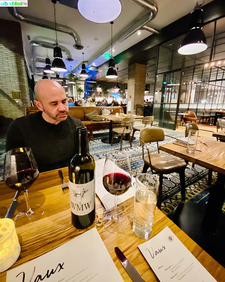 eating at vaux restaurant in portland