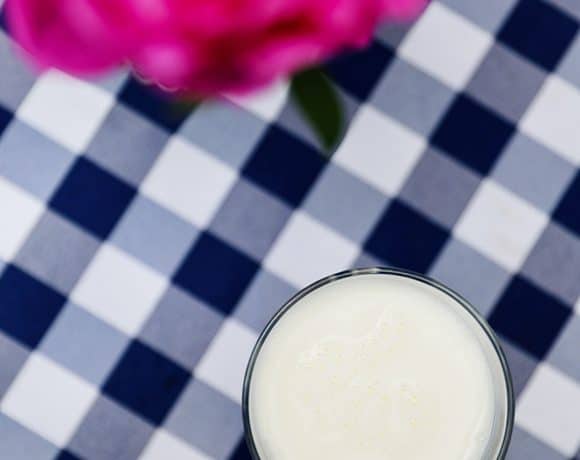 ultra-filtered milk in a glass