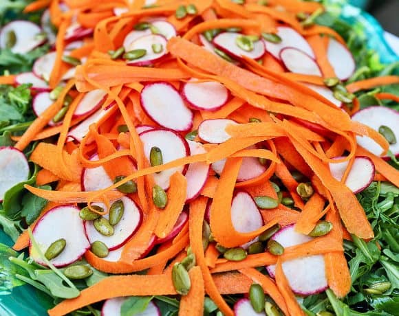 carrot radish arugula salad