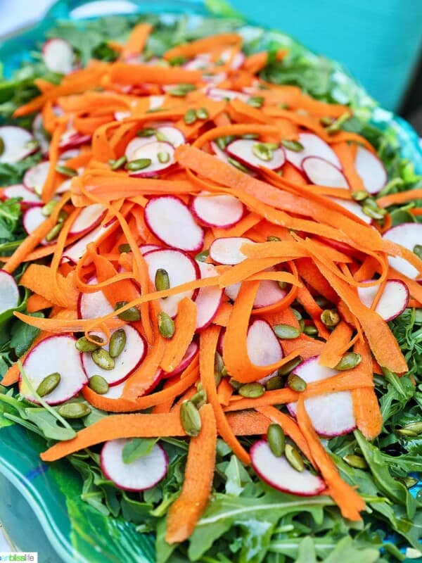 carrot radish arugula salad