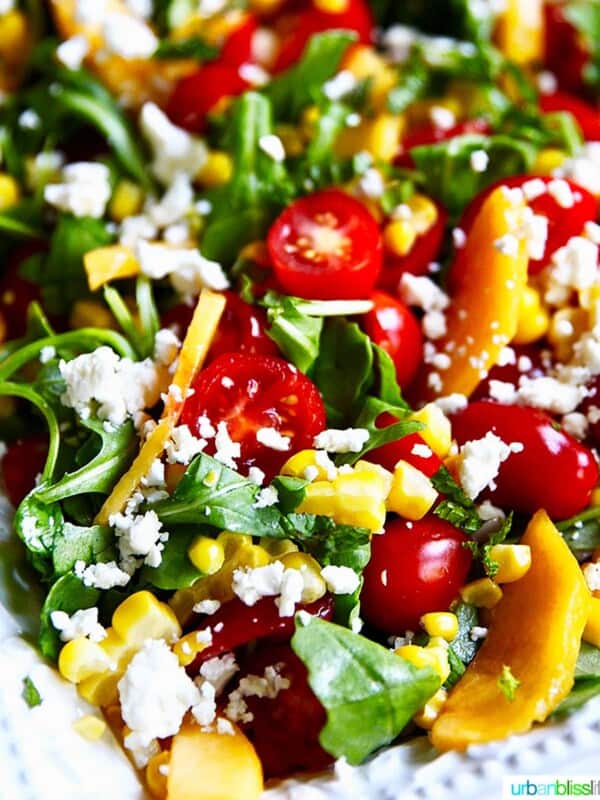 close up of Peach Tomato Salad