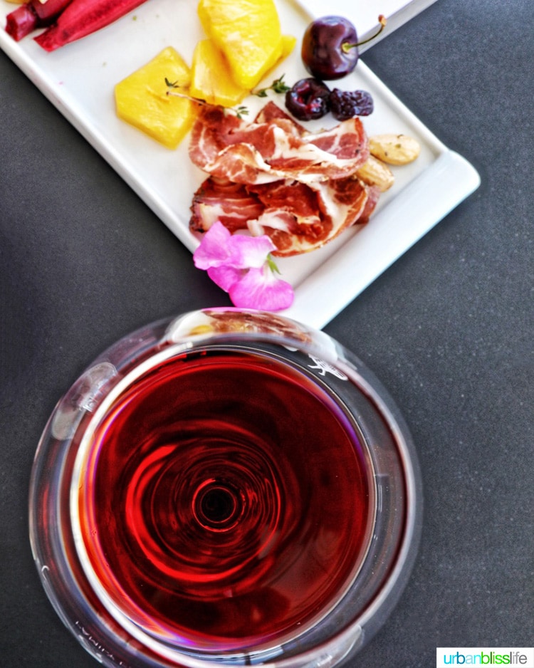 2017 Stoller Reserve Pinot Noir wine with charcuterie.