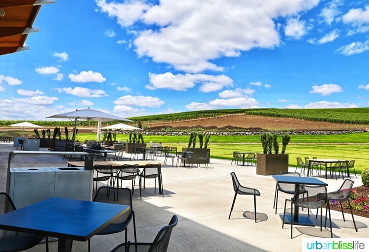 outside patio of new Stoller winery experience center