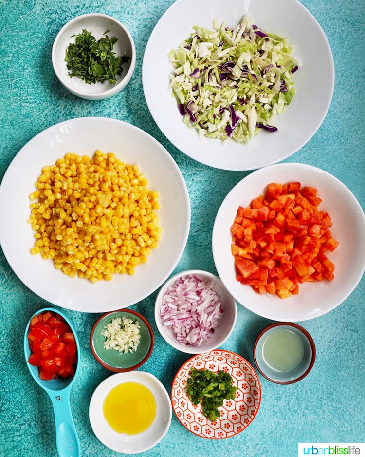 ingredients for summer slaw