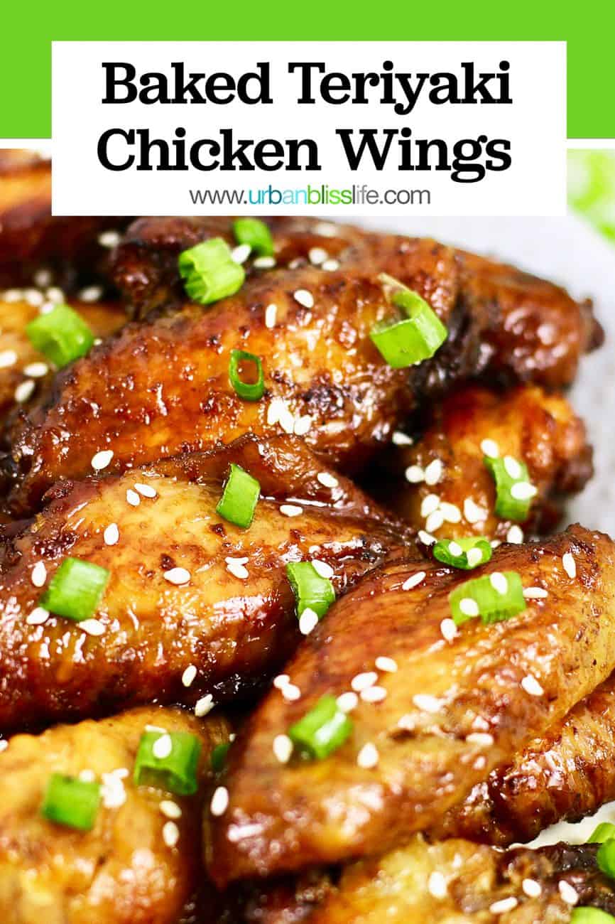 main graphic for baked teriyaki chicken wings
