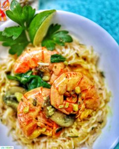 Coconut Curry Shrimp and Mushrooms