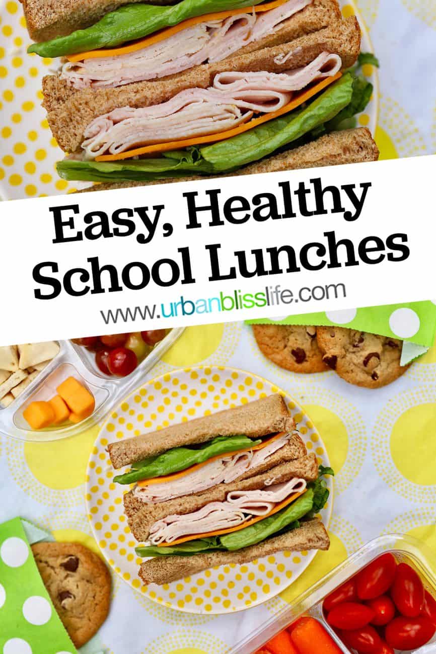 pinterest graphic for back to school lunches