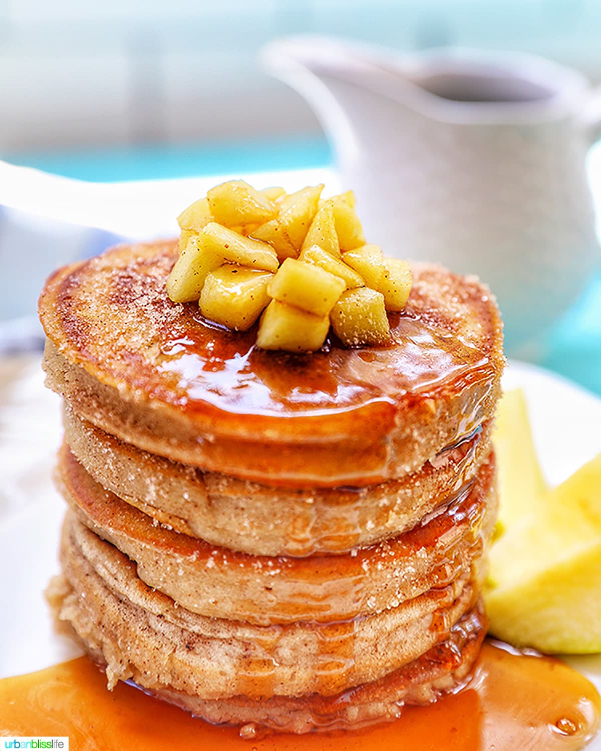 Feature photo of pple cinnamon pancakes
