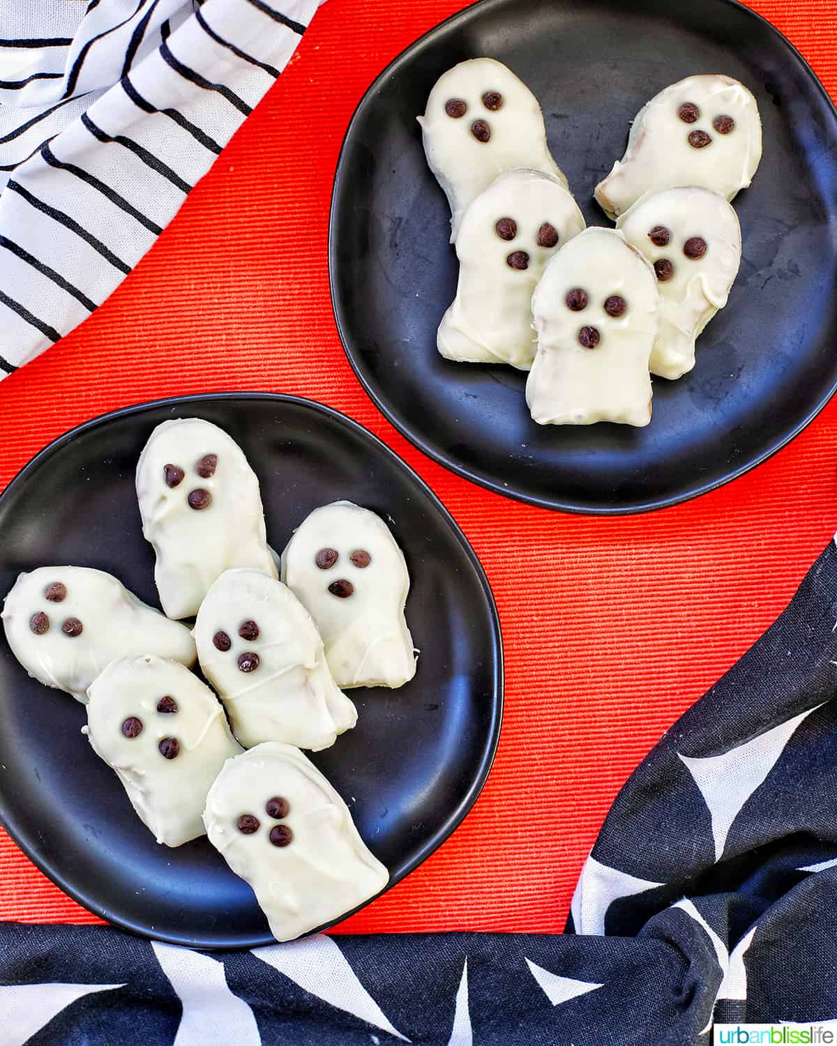 plates of Nutter Butter ghost cookies