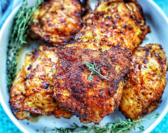 feature photo if air fryer paprika chicken