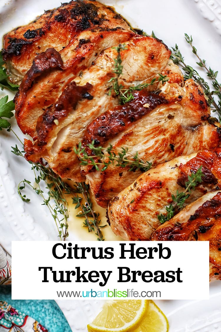 Citrus Herb Turkey Breast with text overlay