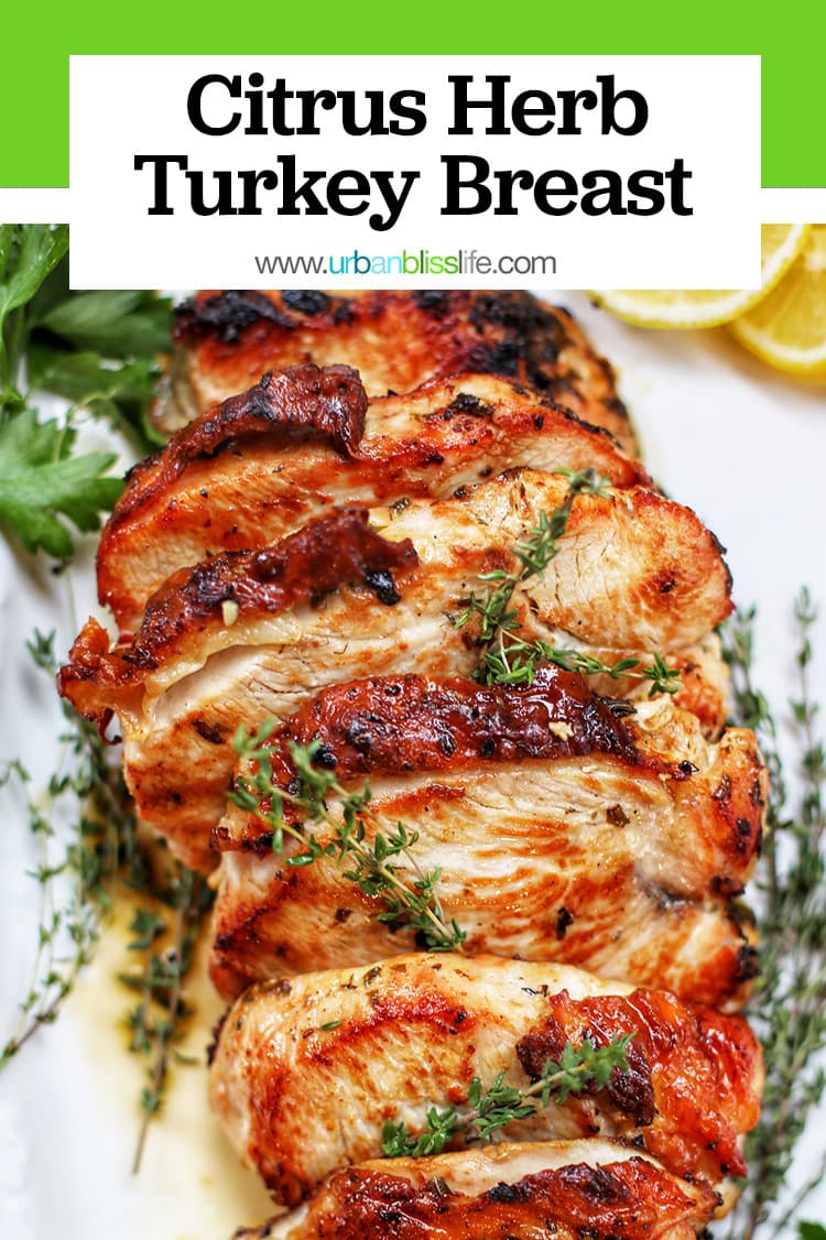 Citrus Herb Turkey Breast with text overlay