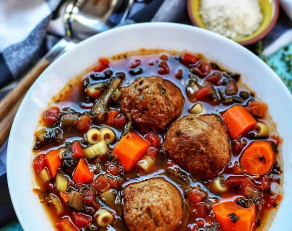 Slow Cooker Meatball Soup