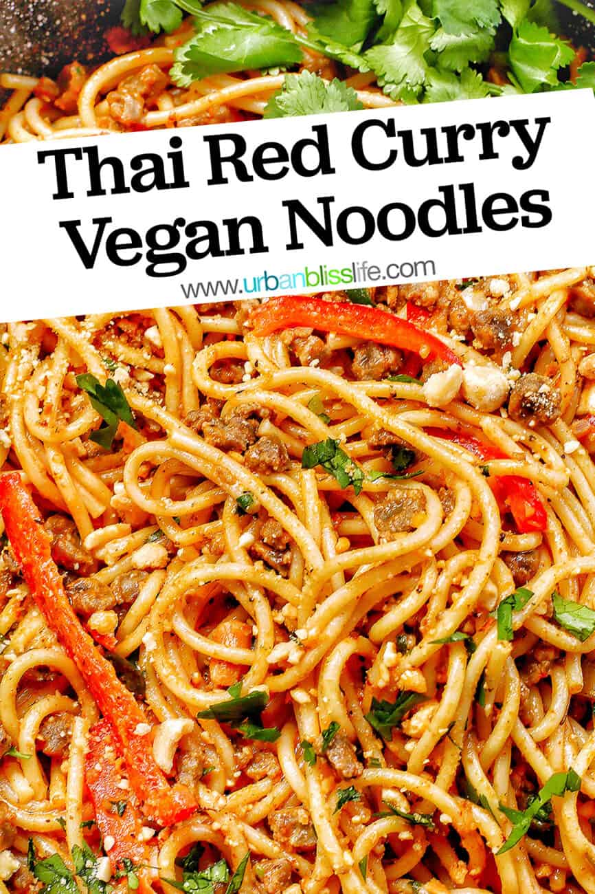 Thai Red Curry Vegan Noodles with title