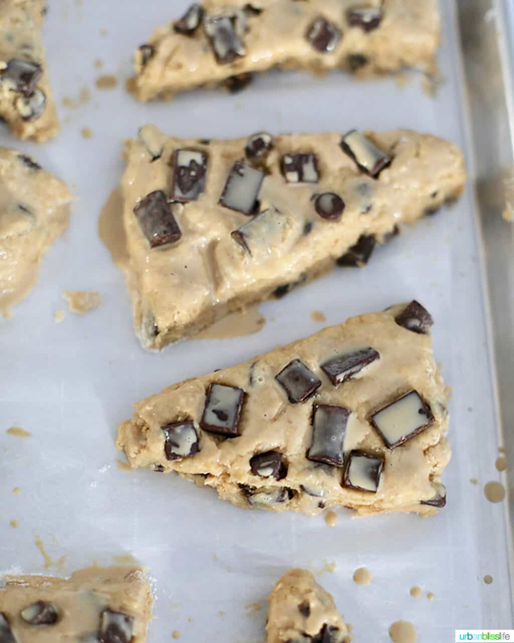 scones on a baking sheet