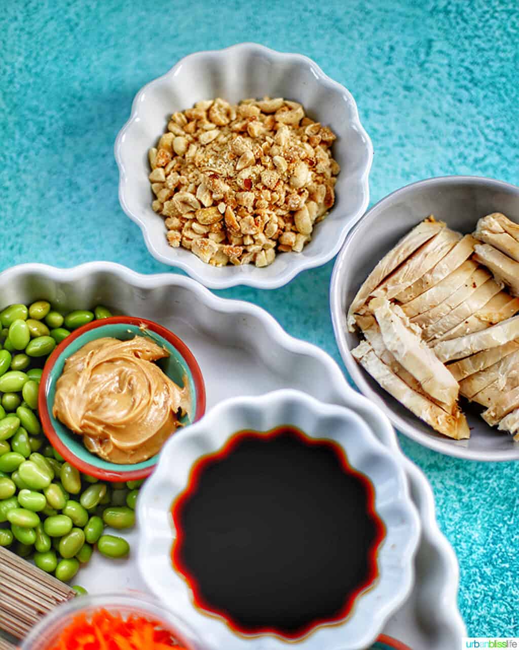 peanuts and chicken for soba noodles