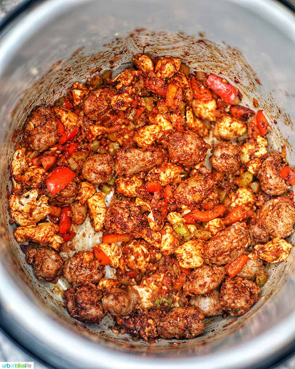 chicken and sausage Ninja Foodi Cajun Chicken Pasta