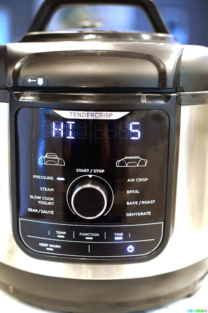 Ninja Foodi pressure cook HI 5 minutes