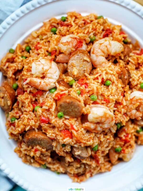bowl of seafood jambalaya