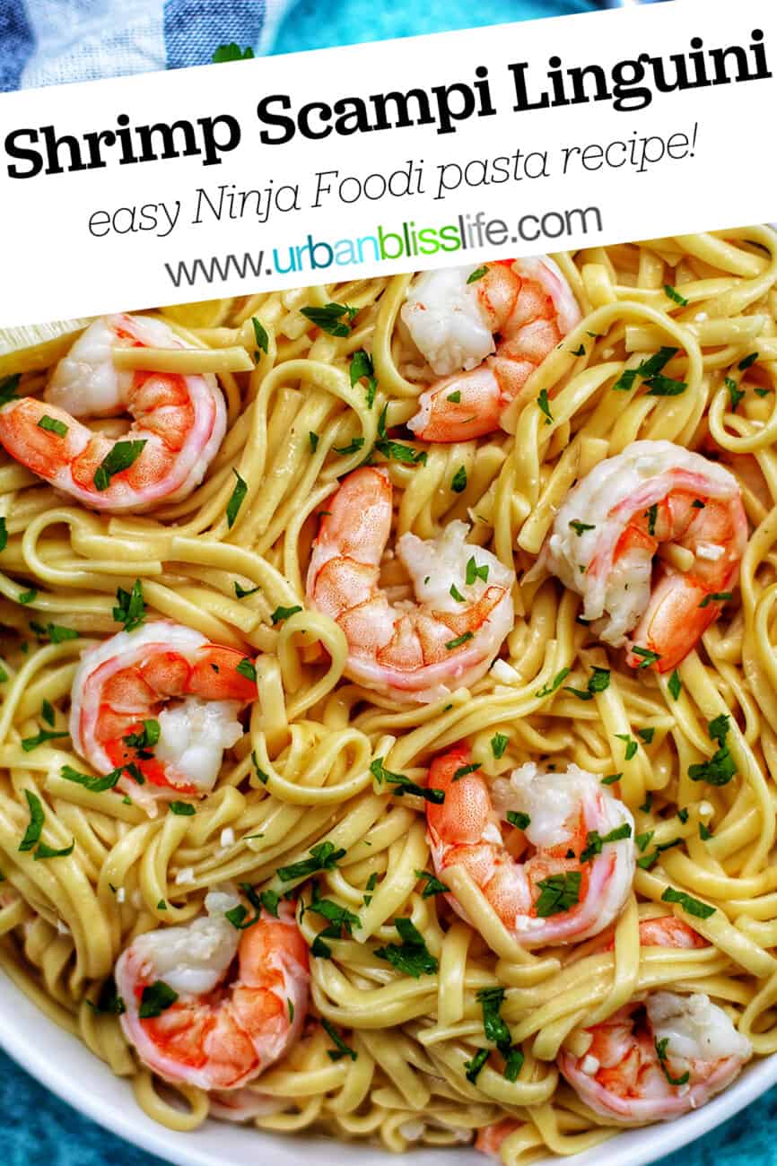 Shrimp Scampi Linguini with text