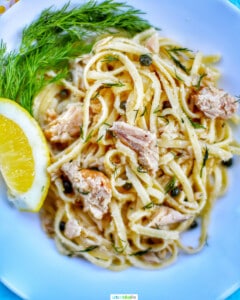 bowl of tuna pasta