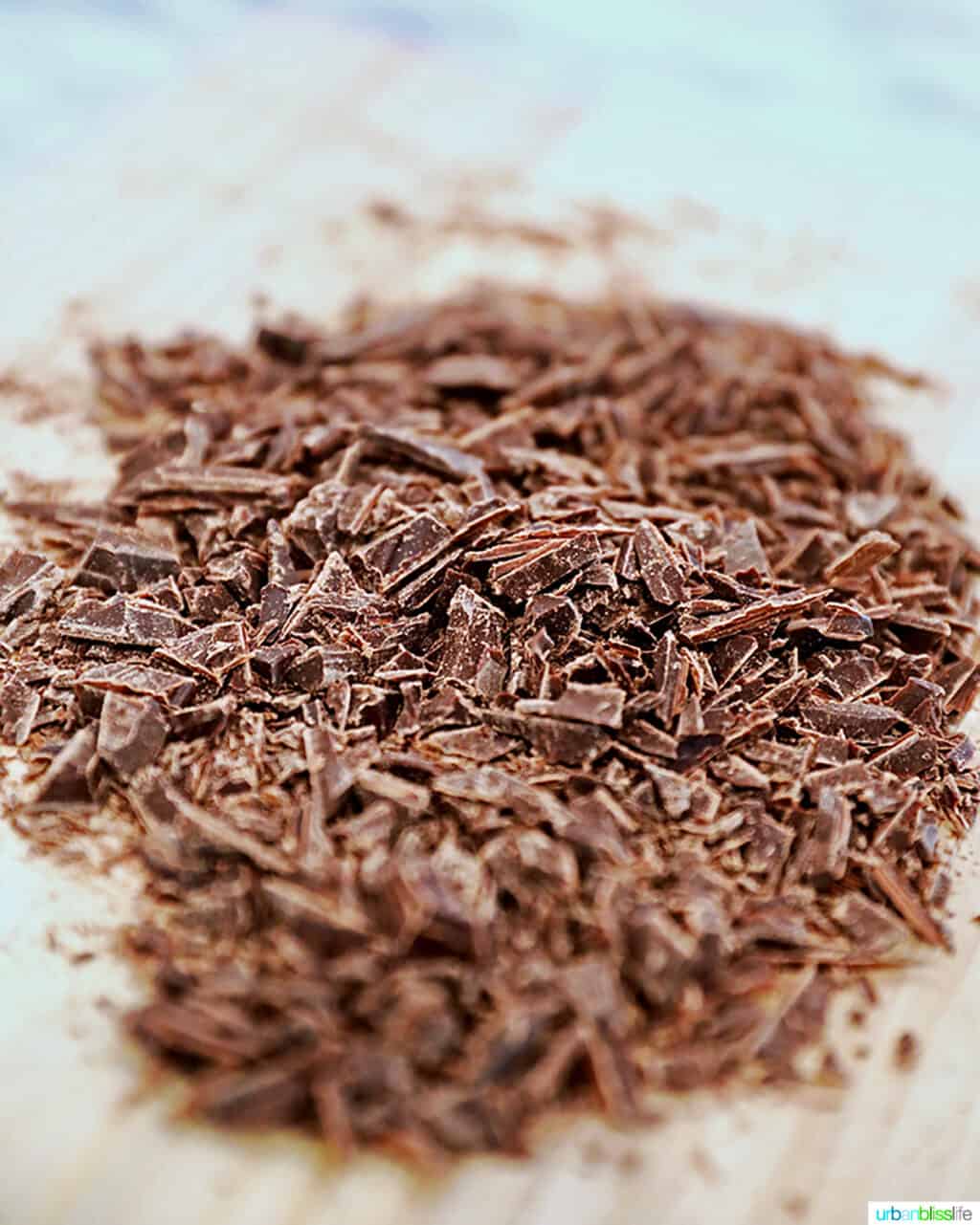 chopped chocolate