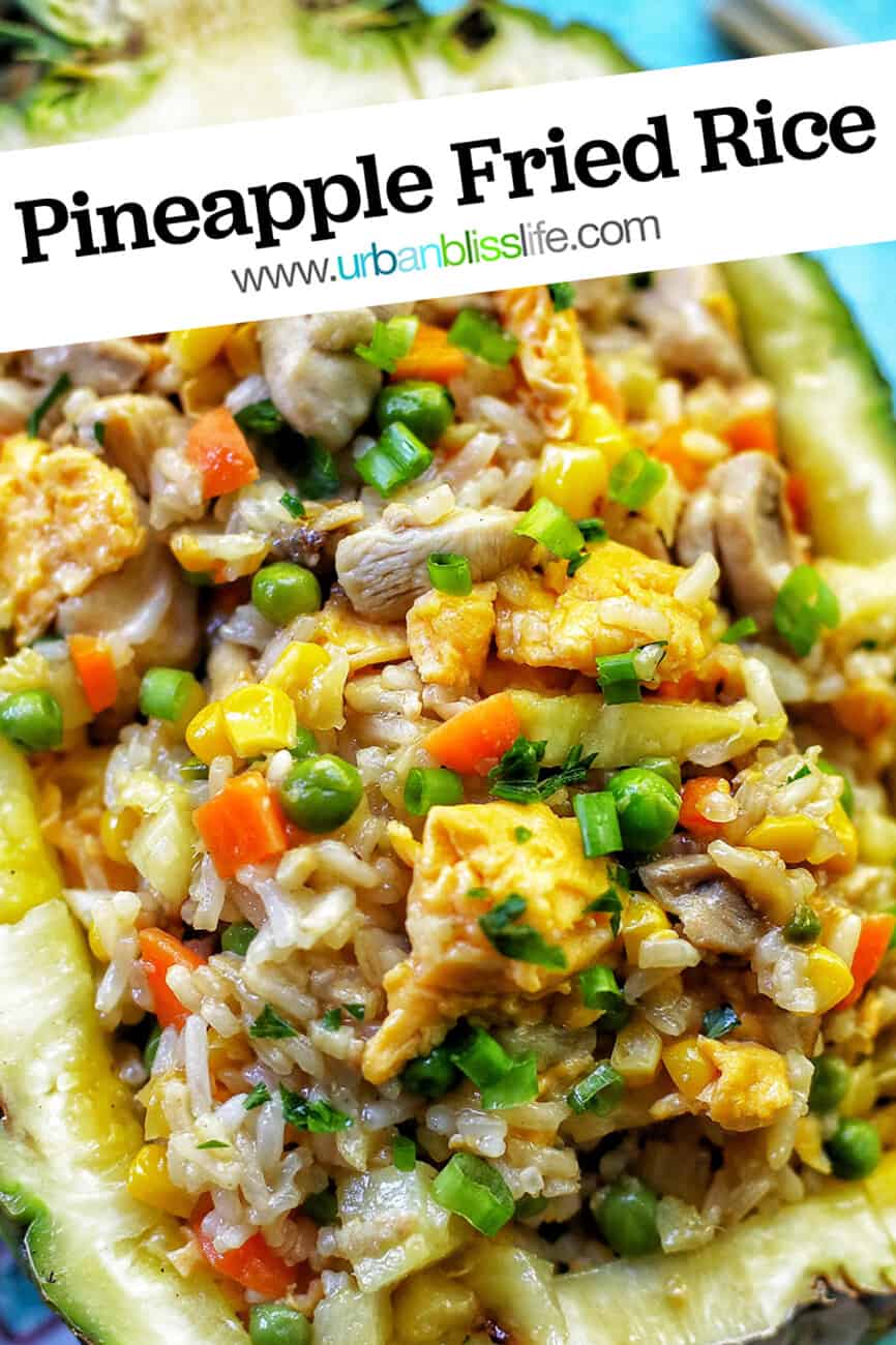 pineapple fried rice with text overlay