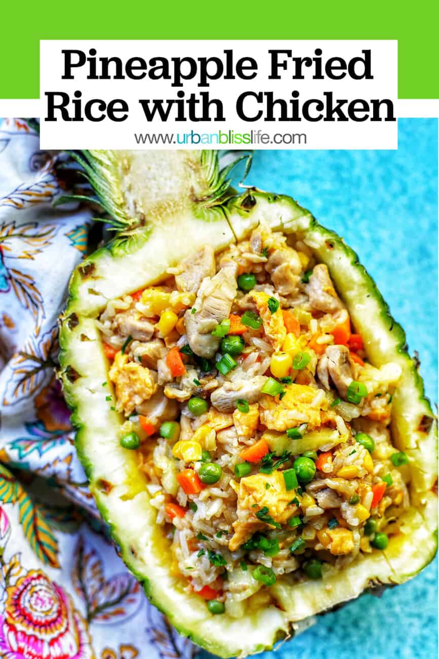 pineapple fried rice with text overlay