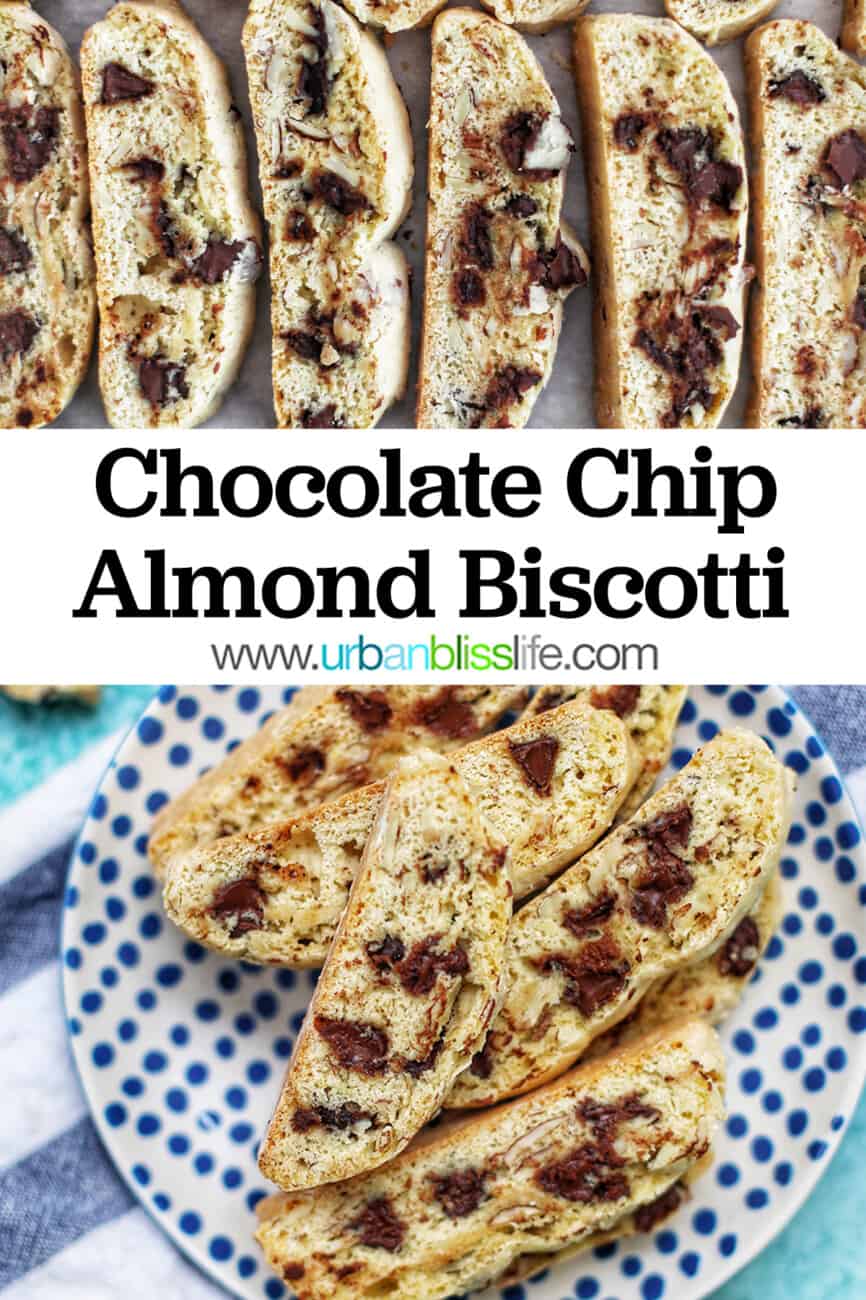 chocolate chip biscotti with text overlay