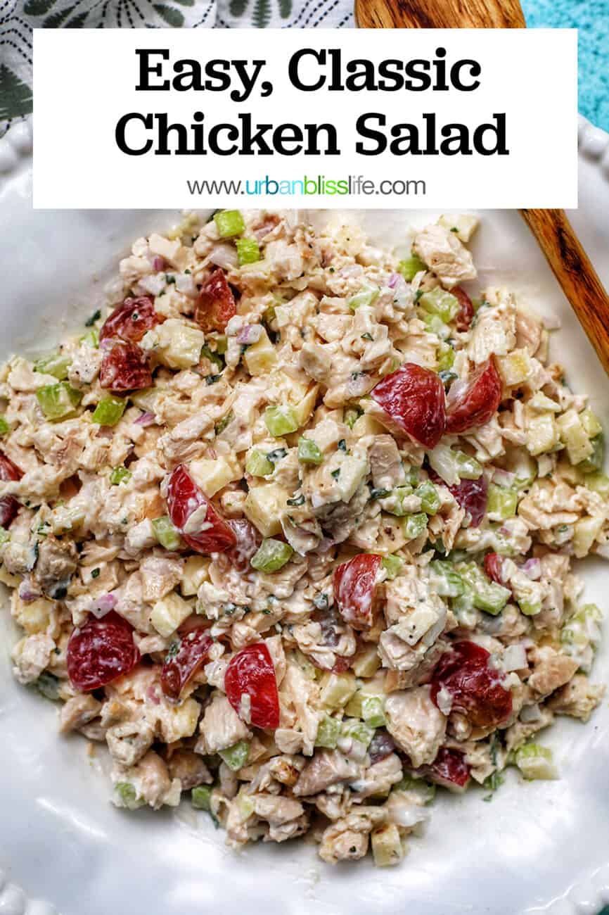 chicken salad with text overlay