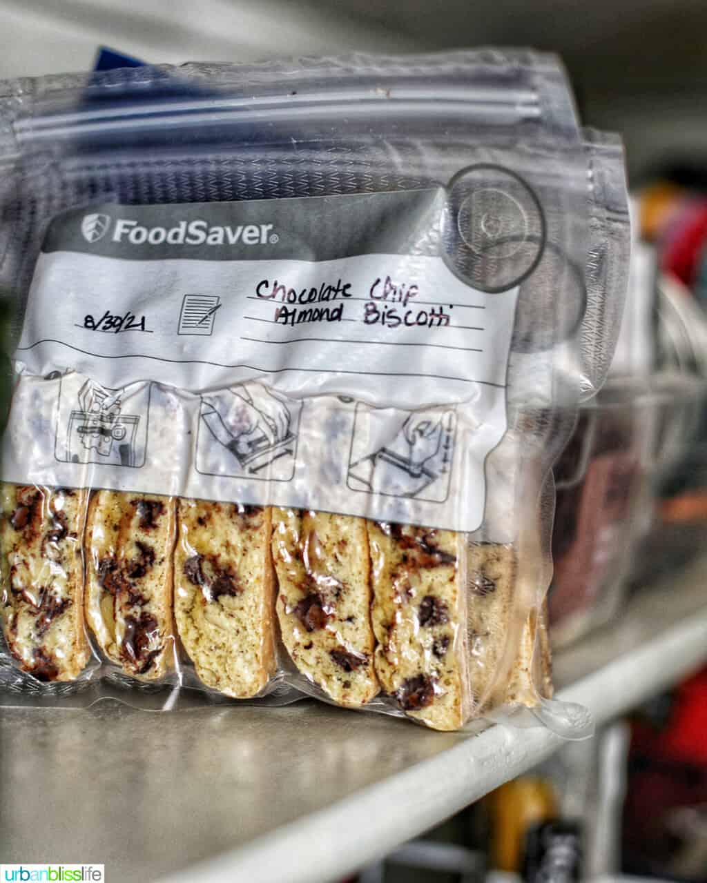 biscotti in bags in the pantry